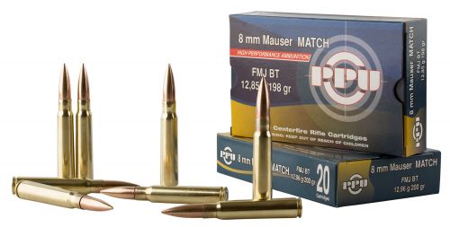 PPU Match 8mm Mauser 200 gr Full Metal Jacket (FMJ) 20 Bx/ 10 Cs