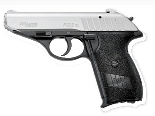 Sig Sauer 232 380 ACP Two-Tone Contrast Sights