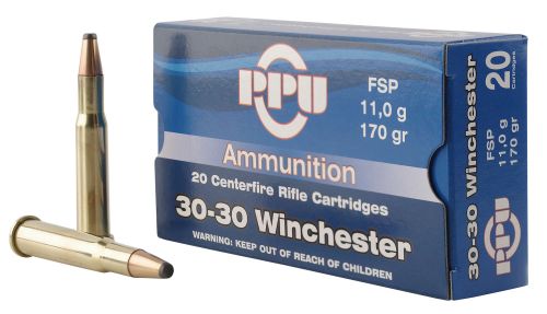 PPU Standard Rifle 30-30 Win 170 gr Flat Soft Point  20rd box