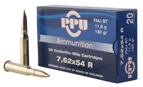 PPU Metric Rifle 7.62x54mmR 182 gr Full Metal Jacket (FMJ) 20 Bx/ 10 Cs