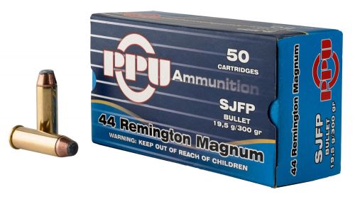 PRVI PPU  44 MAG Ammo 300gr Semi-Jacketed Flat Point  50rd box