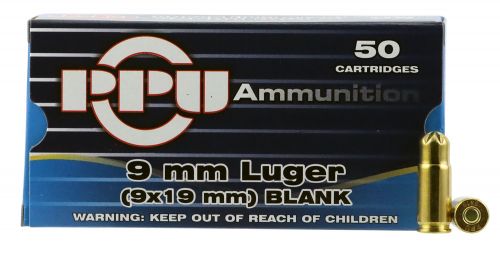 PRVI  PPU  BLANK Ammo 9mm  50rd box