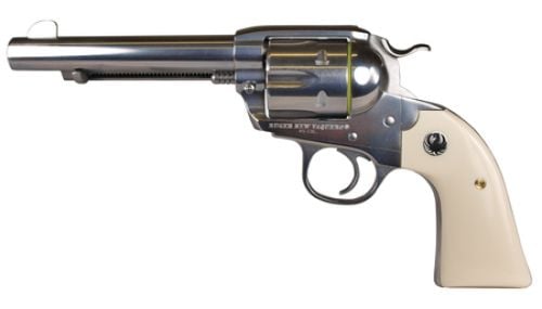 Ruger Vaquero Bisley 357 Magnum 5.5 Gloss Stainless, Faux Ivory Grips