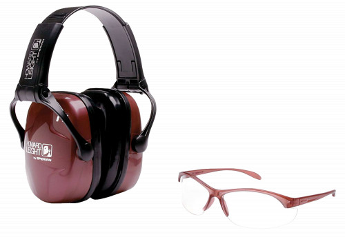 Howard Leight R01727 Womans Shooting Safety Combo 25 dB Over the Head Dusty Rose/Black Women