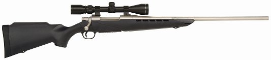 Mossberg & Sons 4 + 1 30-06 Spg. w/Stainless Steel Finish/Black Synthetic Stock/Scope