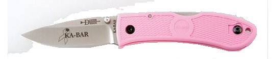 Kabar Mini Dozier Folder Knife w/Pink Zytel Handle