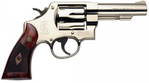 Smith & Wesson Model 58 Classic Nickel 4 41 Magnum Revolver