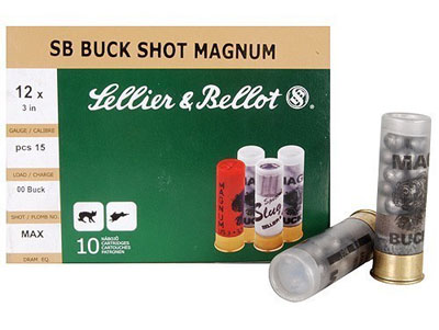 Sellier & Bellot 12ga  3  #00- Buckshot 10rd box
