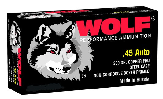 Wolf .45 ACP 230 Grain Full Metal Jacket 500 Rnds (10 Boxes)