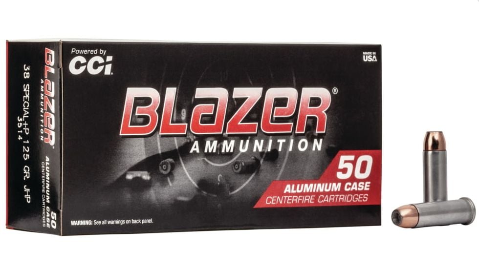 CCI Blazer High Pressure Jacketed Hollow Point 38 Special+ P 125gr  50 Round Box