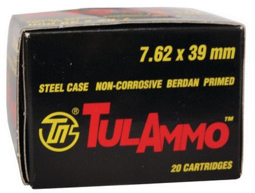 Tulammo TULAMMO 7.62mmX39mm Full Metal Jacket 124 GR 20 Roun