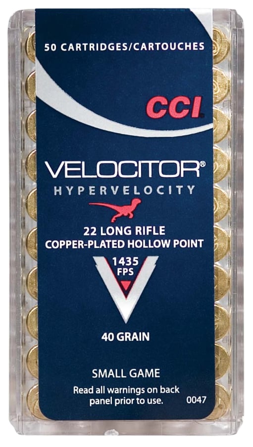 CCI .22 LR Velocitor 40gr CPHP 50RD BOX