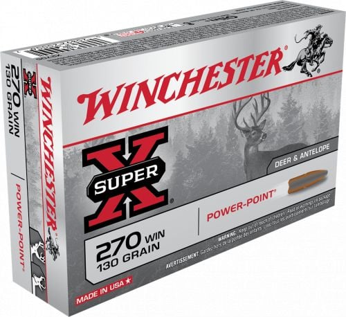 Winchester Super X Power-Point Soft Point 270 Winchester Ammo 20 Round Box