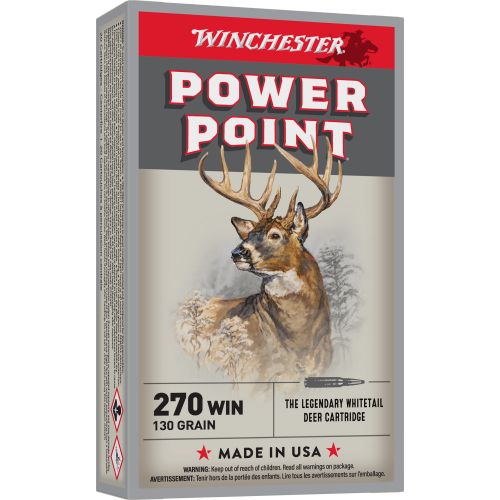 Winchester Super X Power-Point Soft Point 270 Winchester Ammo 20 Round Box