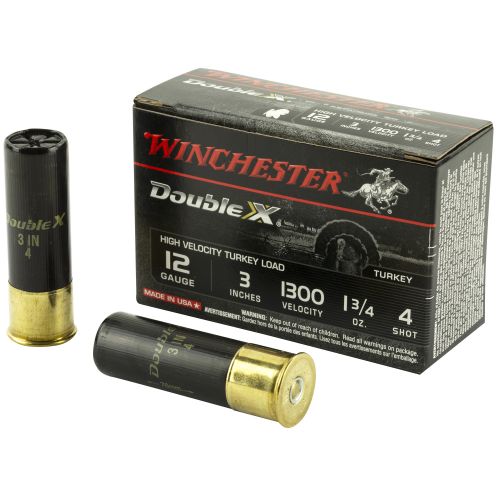Winchester Double X High Velocity  12 Gauge Ammo 3  #4 Shot 10 Round Box