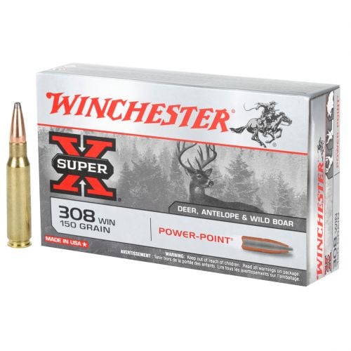 Winchester Super X Power-Point Soft Point 308 Winchester Ammo 150 gr 20 Round Box