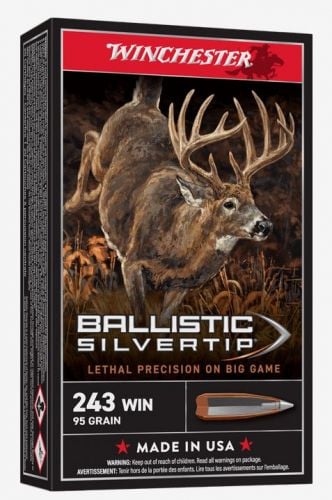 Winchester Silvertip Rapid Controlled Expansion Polymer 243 Winchester Ammo 20 Round Box