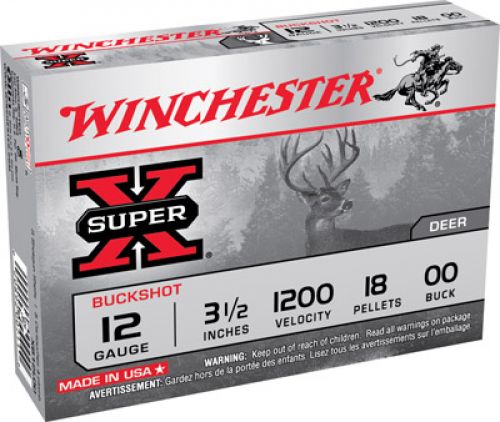 Winchester 12 Ga. 2 3/4 9 Pellets #00 Buck Lead Round