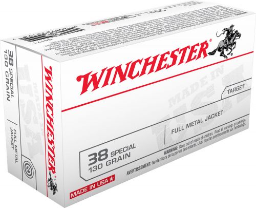 Winchester  USA 38 Spl 130gr  Full Metal Jacket 50rd box