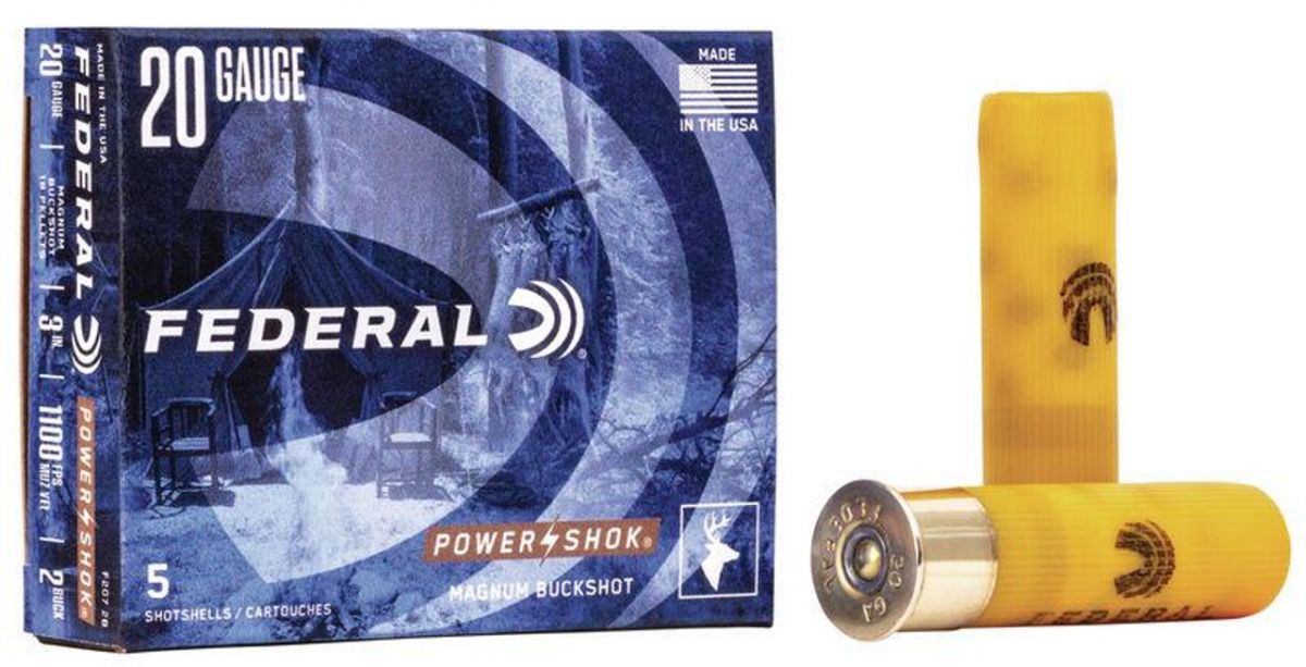 Federal  Power-Shok  20Ga. 3 18 Pellets #2 Lead Buckshot 5rd box