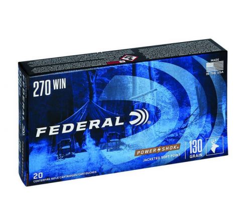 Federal Standard Power-Shok Jacketed Soft Point 270 Winchester Ammo 130 gr 20 Round Box