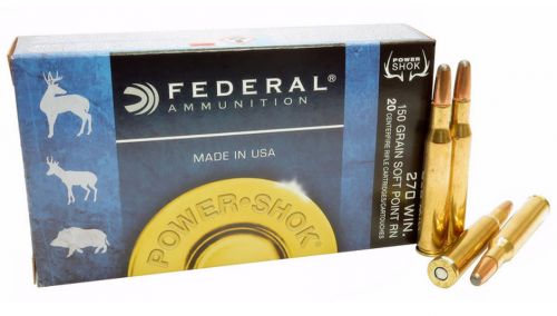 Federal Standard Power-Shok Jacketed Soft Point 270 Winchester Ammo 150 gr 20 Round Box