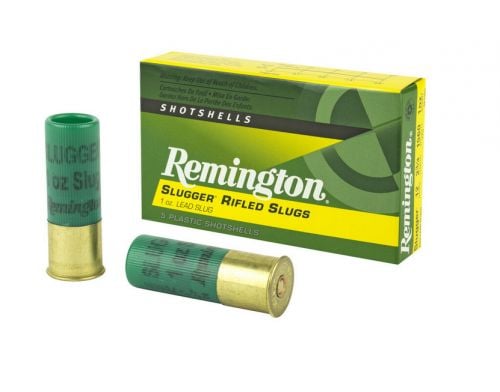 Remington Slugger Lead Rifled Slug 12 Gauge Ammo 5 Round Box