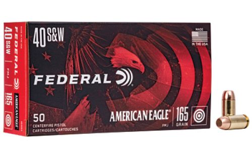 Federal American Eagle Full Metal Jacket 40 S&W Ammo 165 gr 50 Round Box