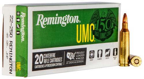 Remington UMC 22-250 Rem Ammo 45gr Jacketed Hollow Point 20rd box