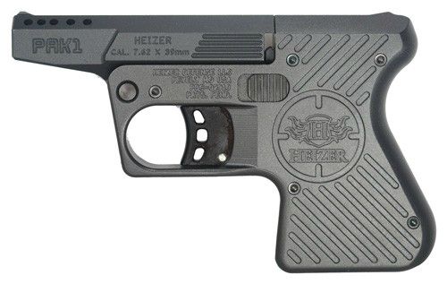 Heizer PAK1 Pocket AK AK Pistol Single 7.62 x 39mm 3.875 1 Round Black
