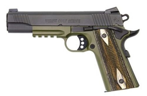 Colt Rail Gun 8+1 .45 ACP 5 OD Green Frame