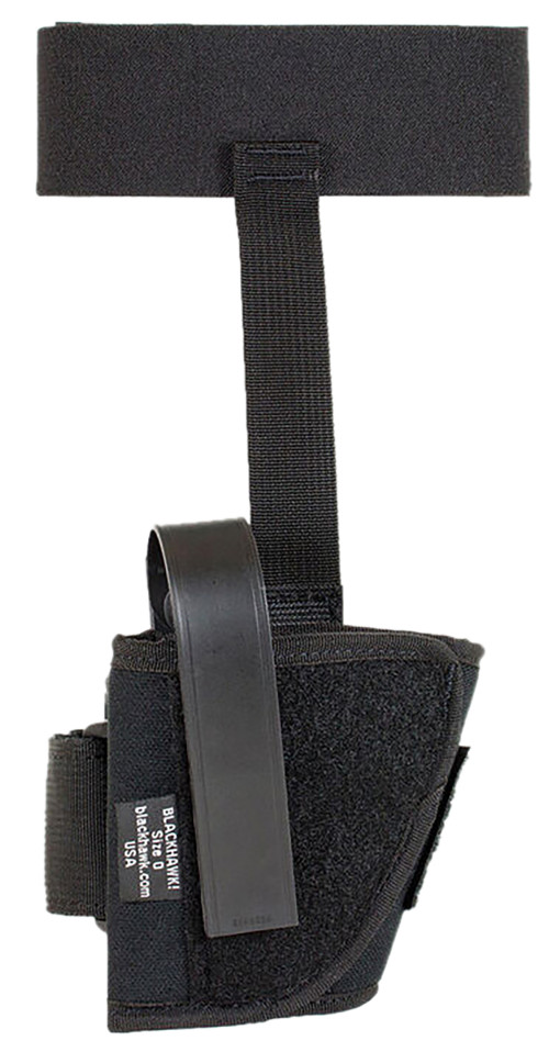 Blackhawk 40AH12BKL Ankle Size 12 Black Cordura Velcro Compatible w/Glock 26/27/33 Left Hand