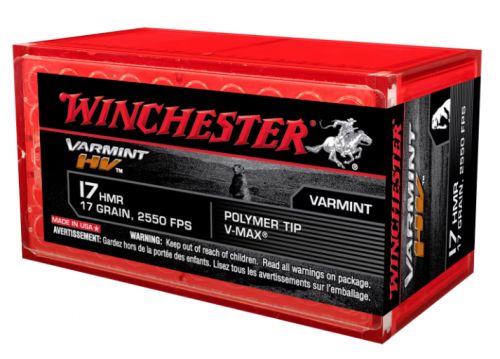 Winchester Varmint HV V-Max 17 HMR Ammo 17gr  50 Round Box