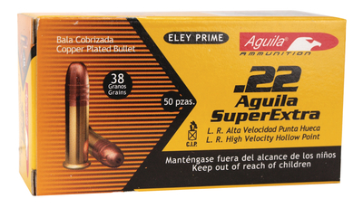 Aquila .22 Long Rifle 38 Grain Solid Point High Velocity Hollow