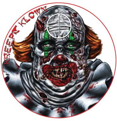 Zombie Dots Targets Kreepy Klown Eight Inch Diameter 10 Per Pack