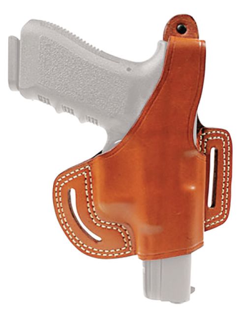 Leather Belt Slide Holster With Thumb Break Brown Right Hand For