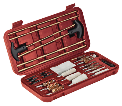 32 Piece Universal Cleaning Kit In Hard Plastic Case Red