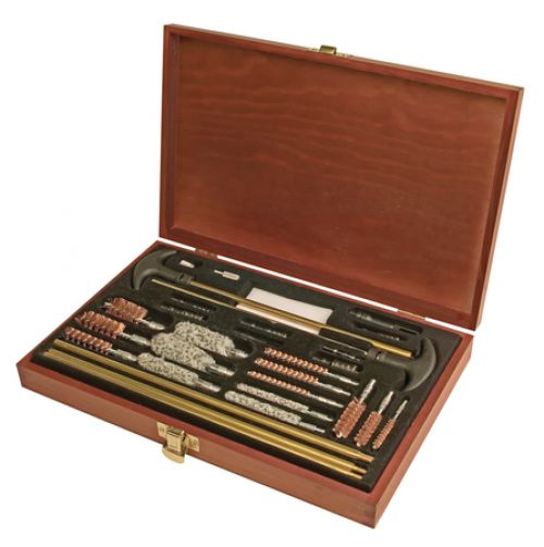 32 Piece Universal Cleaning Kit in Aged Oak Wooden Box