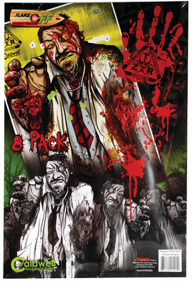 ZTR Zombie Flake Off Targets Mad Scientist 12x18 Inch 8 Per Pack