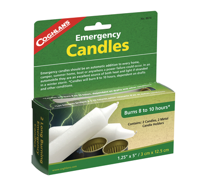 Long Burning Emergency Candles 2 Pack