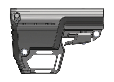 Battlelink Utility Stock With Commercial Tube Assembly Kit Black