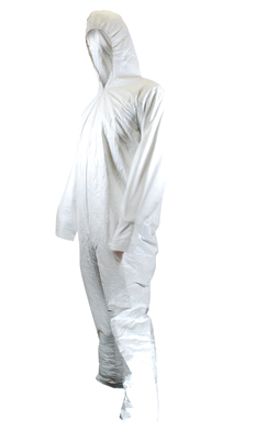 EconoWear Tyvek White Disposable Coveralls With Zipper Front Siz