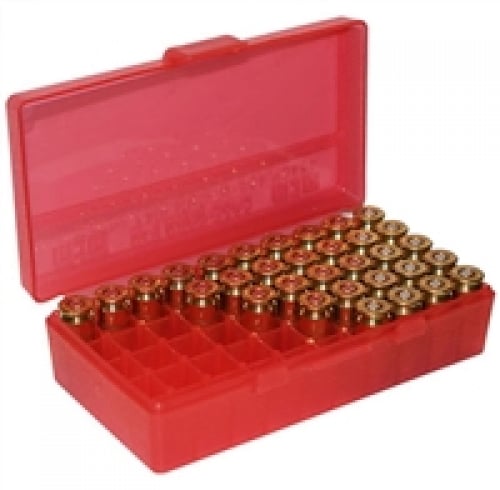 P50 Fliptop Box Handgun .38-.357 Magnum Clear Red
