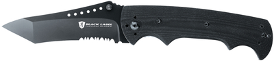Black Label Integrity Tactical Folding Knife 3.75 Inch Tanto Blade Black G-10 Handle Boxed