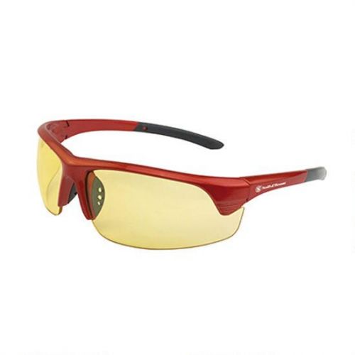S&W Corporal Half Frame Shooting Glasses Red Frame Amber Lens