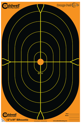 Caldwell Orange Peel Flake Off Oval Silhouette Targets 12x18 Inch 100 Per Package