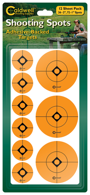 Caldwell Non-Flake Shooting Spots 1 Inch 72 Per Package 2 Inch 36 Per Package Total Quantity 108