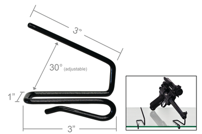 Front Kik Display Stand Clips To Glass Shelving Ten Per Package