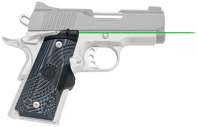 Master Series Lasergrips For Compact 1911 G-10 Black/Gray Green Laser