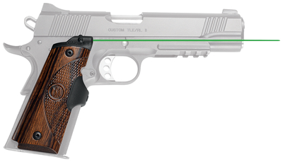 Master Series Lasergrips For Full Size 1911 Walnut Green Laser